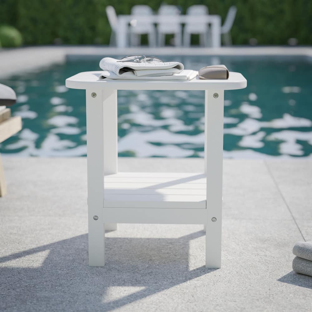 Commercial Grade All-Weather Adirondack Style Patio Side Table