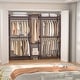 preview thumbnail 61 of 65, Bamboo Closet System Clothes Rack, Large Freestanding Garment Rack Clothing Rack for Hanging Clothes