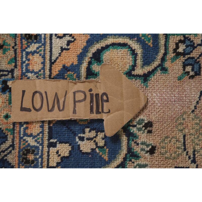 Hand Knotted Oriental 100% Wool Carpet Traditional Floral Peach Hamedan Area Rug - 9' 9'' X 5' 11''