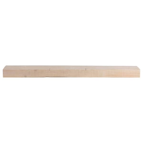 DOGBERRY 48" Farmhouse Solid Wood Mantel Shelf | Floating Shelf Design