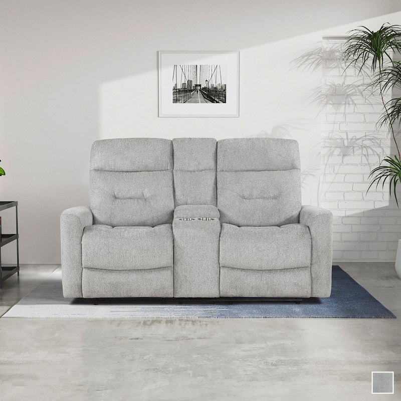 Mandevilla Chenille Manual Double Reclining Loveseat
