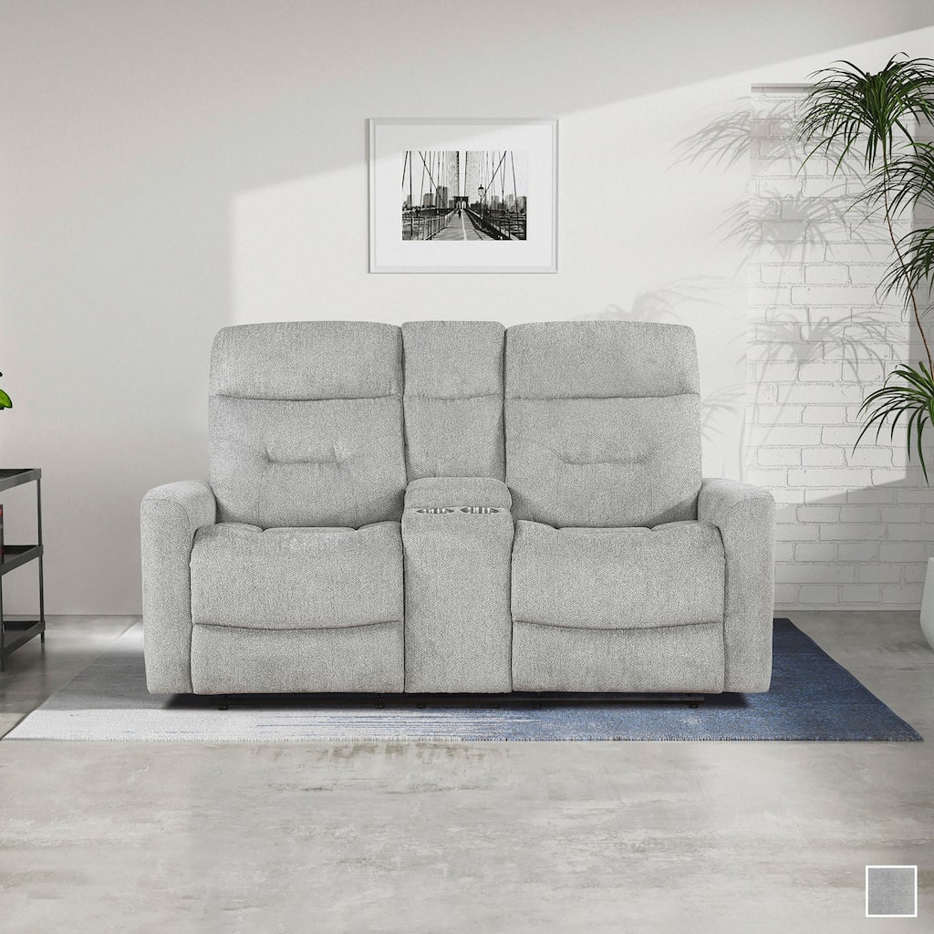 Mandevilla Chenille Manual Double Reclining Loveseat