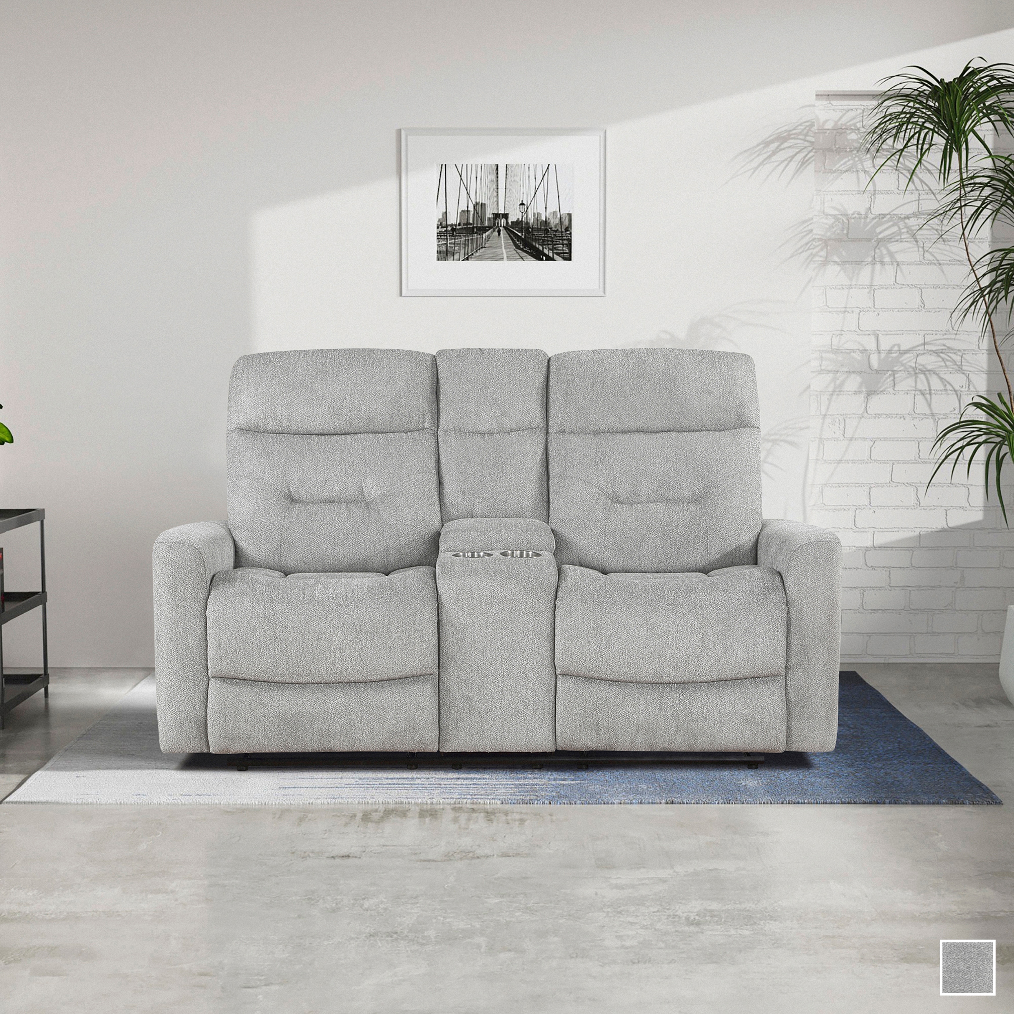 Fremont & Park Mandevilla Chenille Manual Double Reclining Loveseat