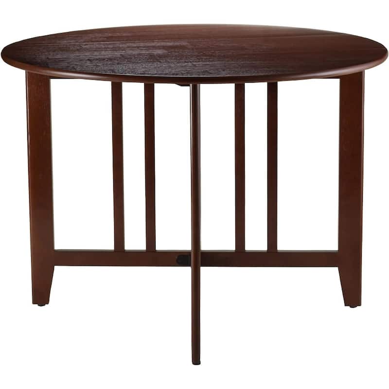 Round Drop Leaf Dining Table Set - 5 Piece Kitchen Table & Chairs - Victorian Style Furniture