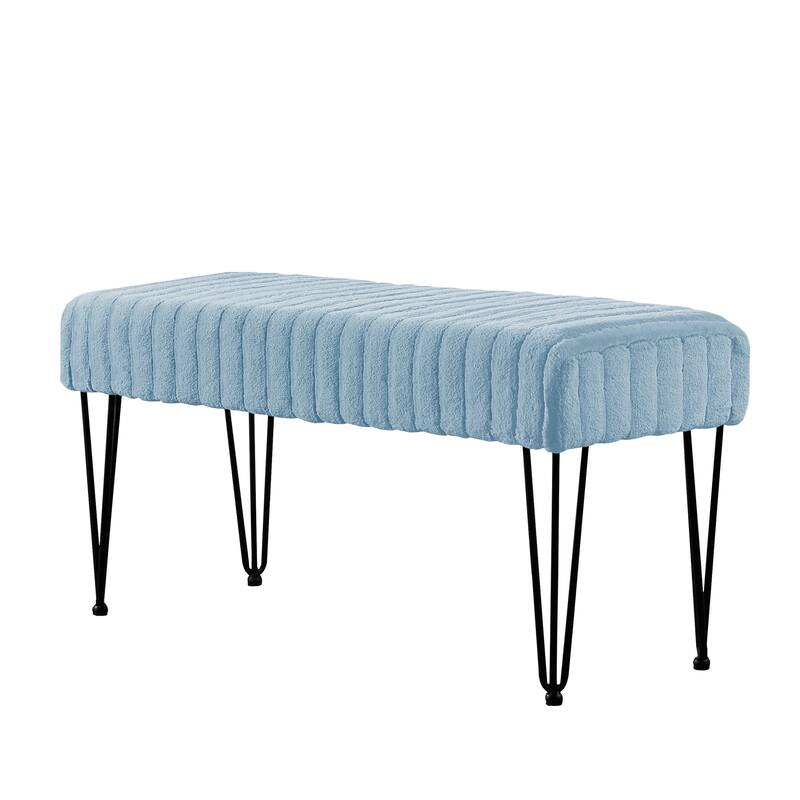 Serenta SuperMink Fauxfur Ottoman Bench