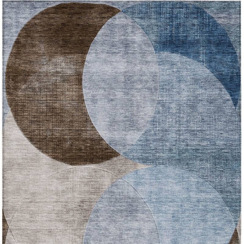HomeRoots Geometric Transitional Rectangle Outdoor Rug