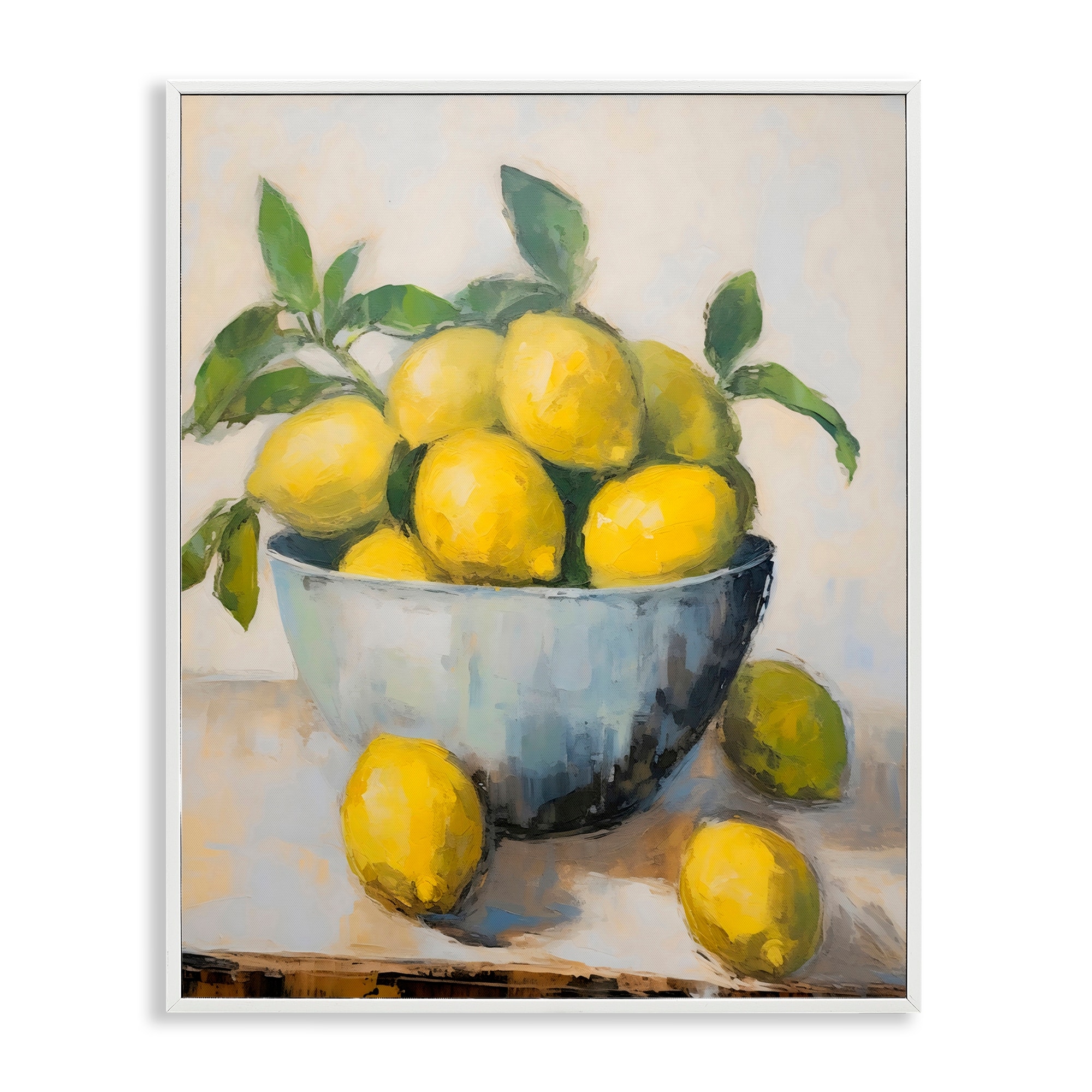 Stupell Lemon Still Life Bowl Framed Giclee Art Design By Creative Studio