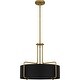 preview thumbnail 5 of 7, Hanley 4-Light Aged Brass Pendant - Aged Brass