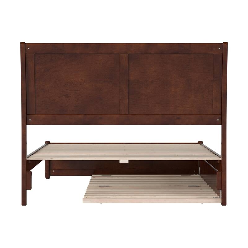Andorra Platform Bed with Panel Footboard and Twin Trundle