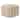 Remsen Handmade Striped Tan/ Cream Cylinder Pouf