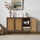 preview thumbnail 24 of 55, Filippo Traditional Rattan 3-Door Sideboard Cabinet by HULALA HOME