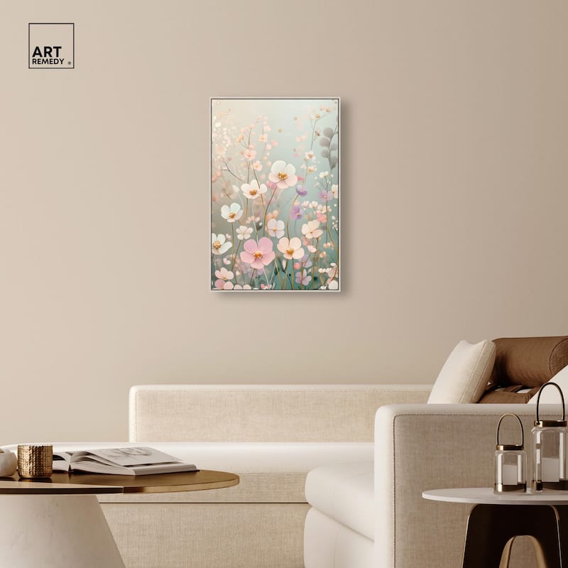 Tiny Blooms I Canvas by Art Remedy