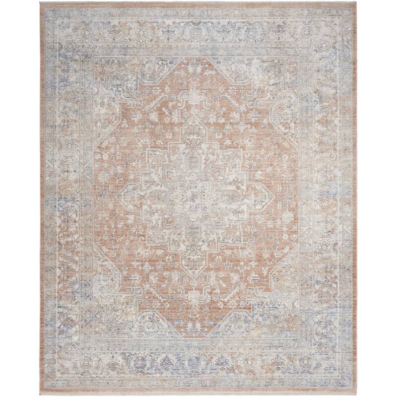 Nimaf Power Loomed Distressed with Fringe Area Rug By HomeRoots - 8' x 10'