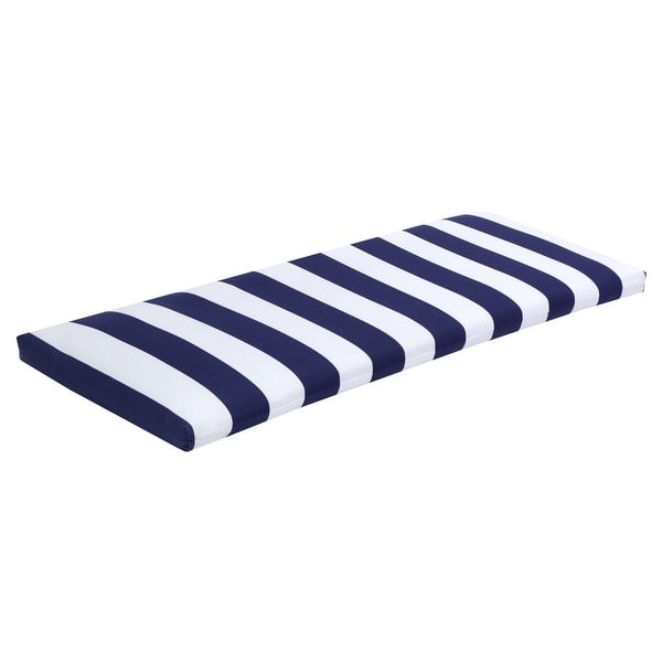 Decor Therapy Outdoor Patio Bench Cushion in Navy Cabana Bed Bath
