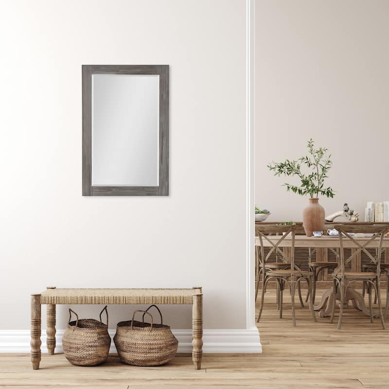 Altair Ivy Rectangular Bathroom Wood Framed Wall Mirror