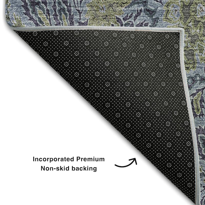 Premium Washable Super Soft Floral Mayfield Rug