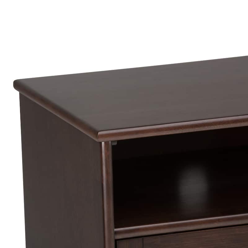WYNDENHALL Tierney SOLID HARDWOOD 54 inch Wide Mid Century Modern TV Media Stand For TVs up to 60 inches - 54"w x 18"d x 33" h