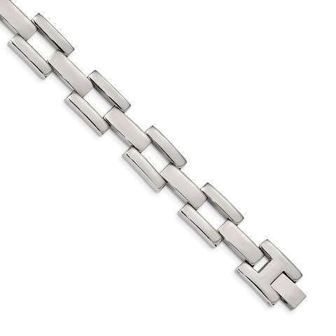 Chisel Stainless Steel High Polished Open Link 8.5 Inch Bracelet