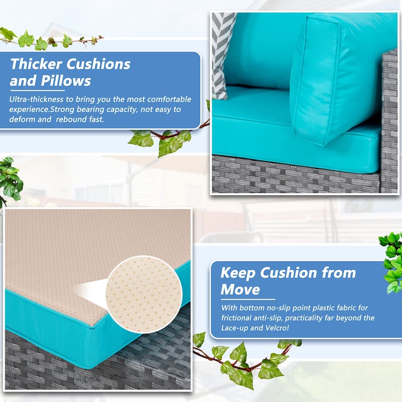 7-Piece Outdoor Sectional Seating Group with Cushions