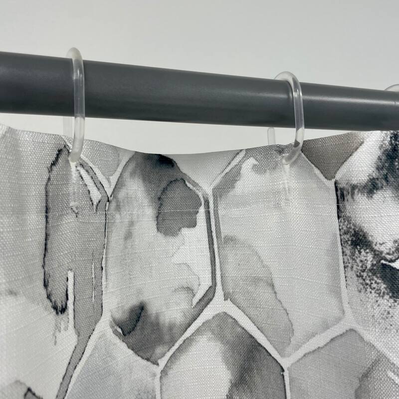 Allen Watercolor Tiles Single Shower Curtain