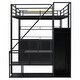 preview thumbnail 15 of 18, Creative Structure Full Size Heavy-Duty Metal Loft Bed Frame
