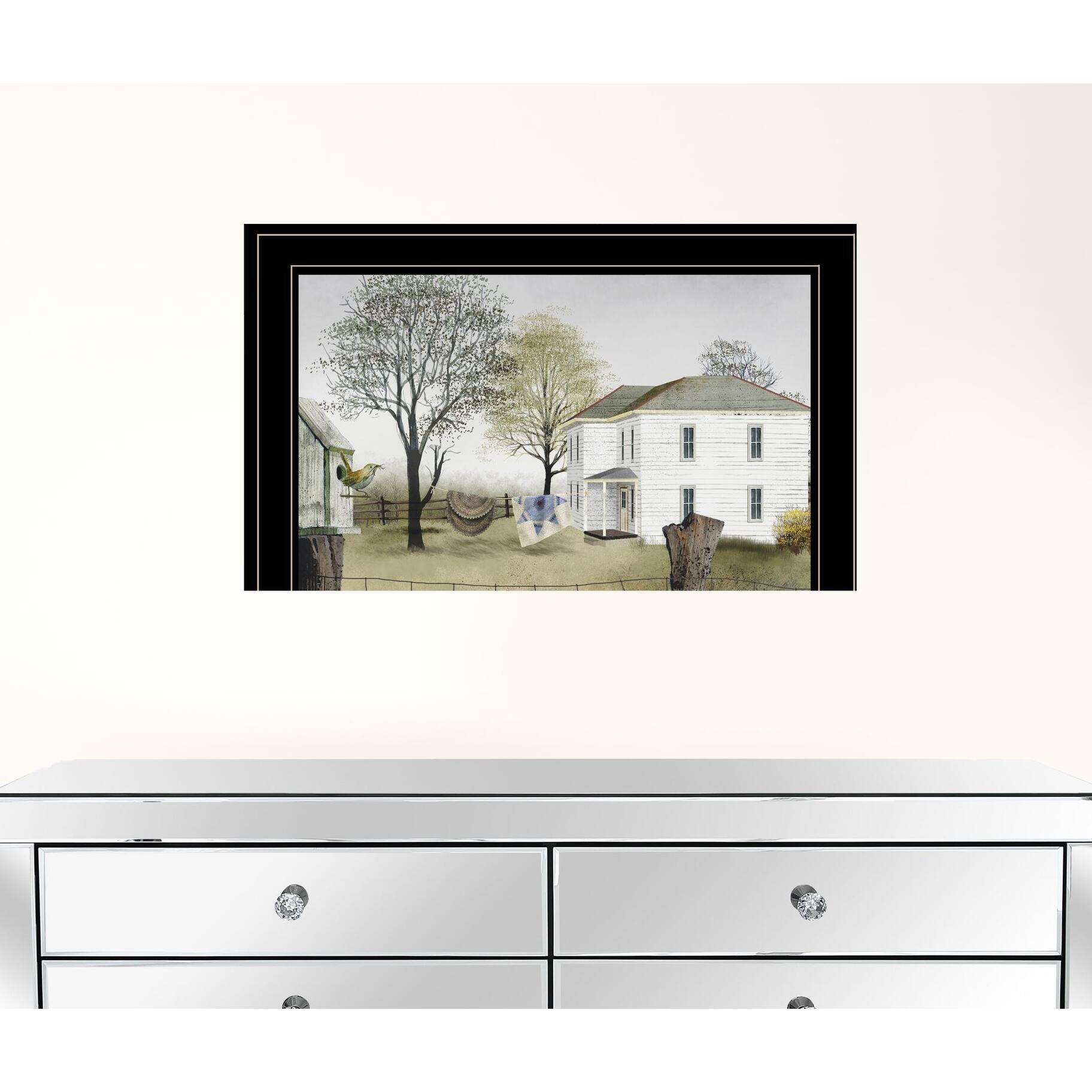 HomeRoots Spring Cleaning 2 Black Framed Print Wall Art Bed Bath