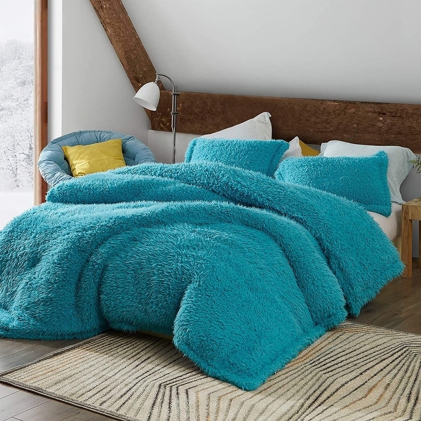 Fluffy Clouds Coma Inducer Oversized Comforter Set Aqua On