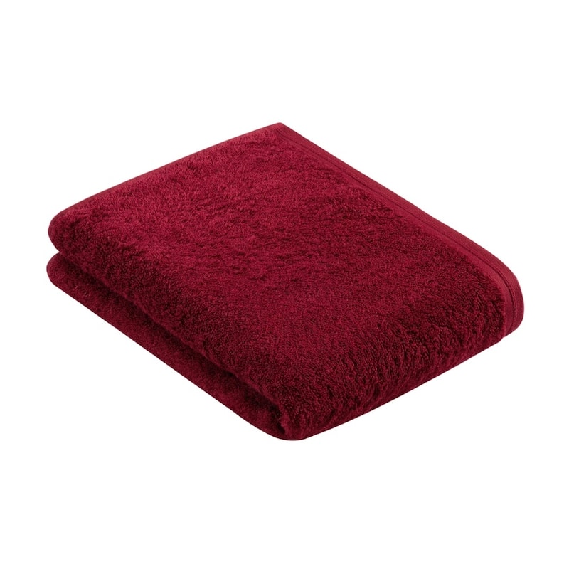VOSSEN Vegan Life Bath Towel - Ruby - 26"x55"