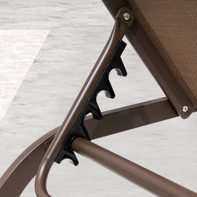 Pellebant Outdoor Patio Chaise Lounge Chairs Set with Side Table - Set of 3