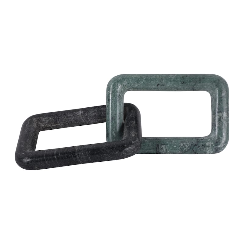 Decorative Marble Square Link Sculpture - Figurine Object