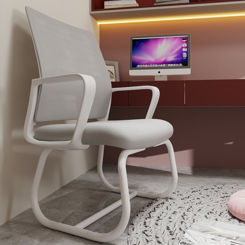 Roomfitters Minimalist Modern Office Chair - Metal Frame, Soft & Comfortable, Home & Office Use