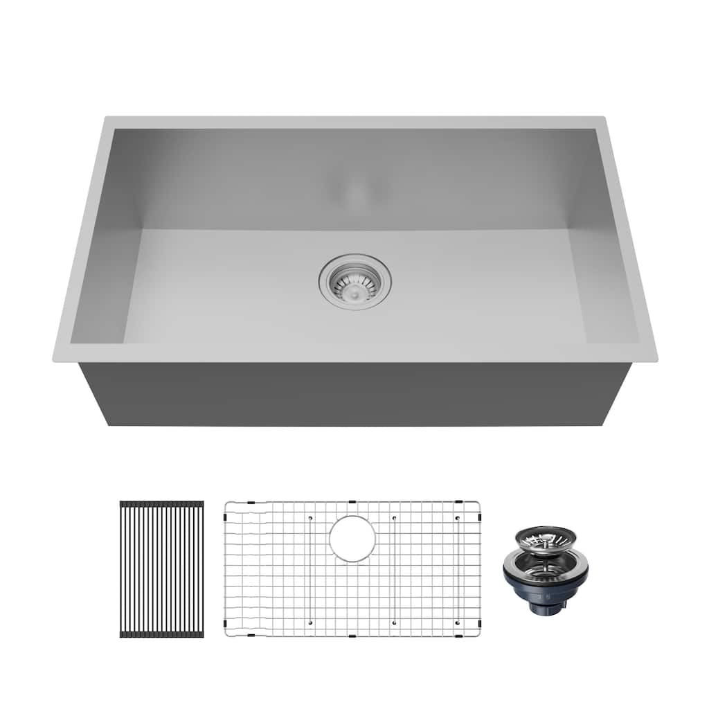 Karran Fusion Undermount 30-in x 18-in Stainless Steel Single Bowl Kitchen Sink