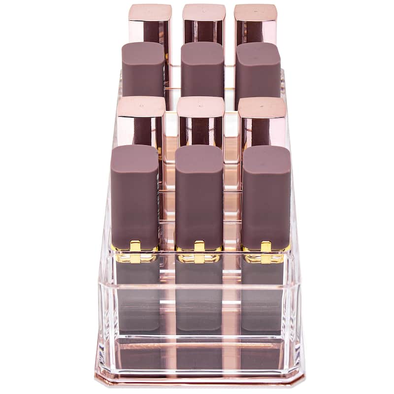 Sorbus 8 Slot Bronzer and Blush Makeup Organizer, Cosmetics Storage - Clear