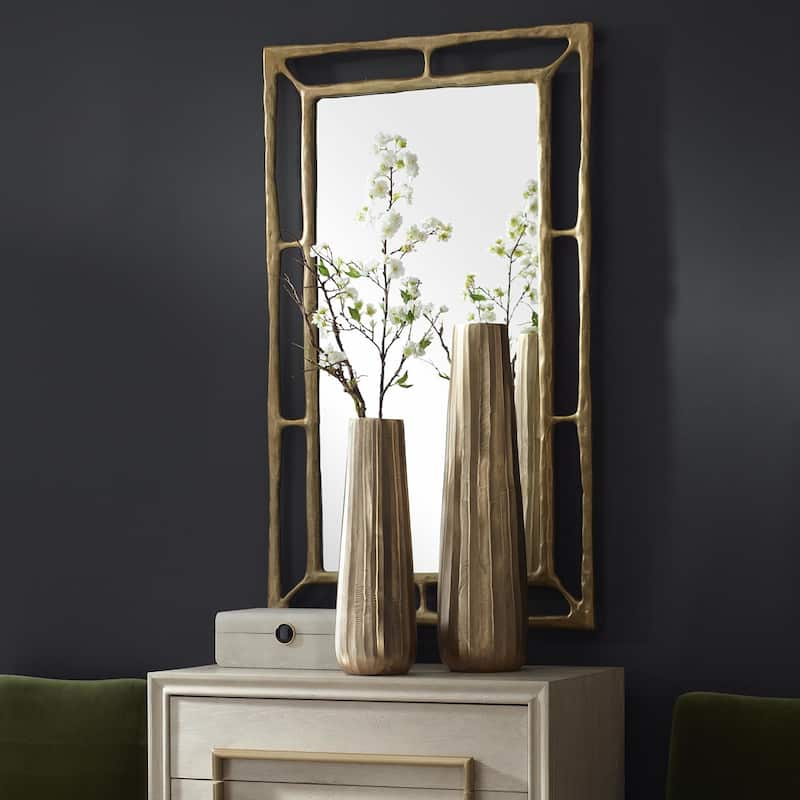 Uttermost 18171 Vertiforge 27-3/4" Tall Aluminum Vase - Set of 2