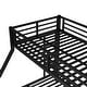 preview thumbnail 9 of 10, Twin XL Over Queen Bunk Bed with Twin Trundle, Metal Bed Frame with Built-in Ladder, Full-Length Guardrails and Plastic Stoppers
