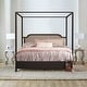 preview thumbnail 17 of 25, Hillsdale Furniture Melanie Wood and Metal Canopy Bed, Oiled Bronze Oiled Bronze - King