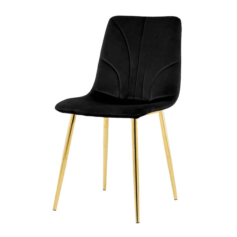 Modern Simple Light Luxury Dining Chair Set of 4 - Black