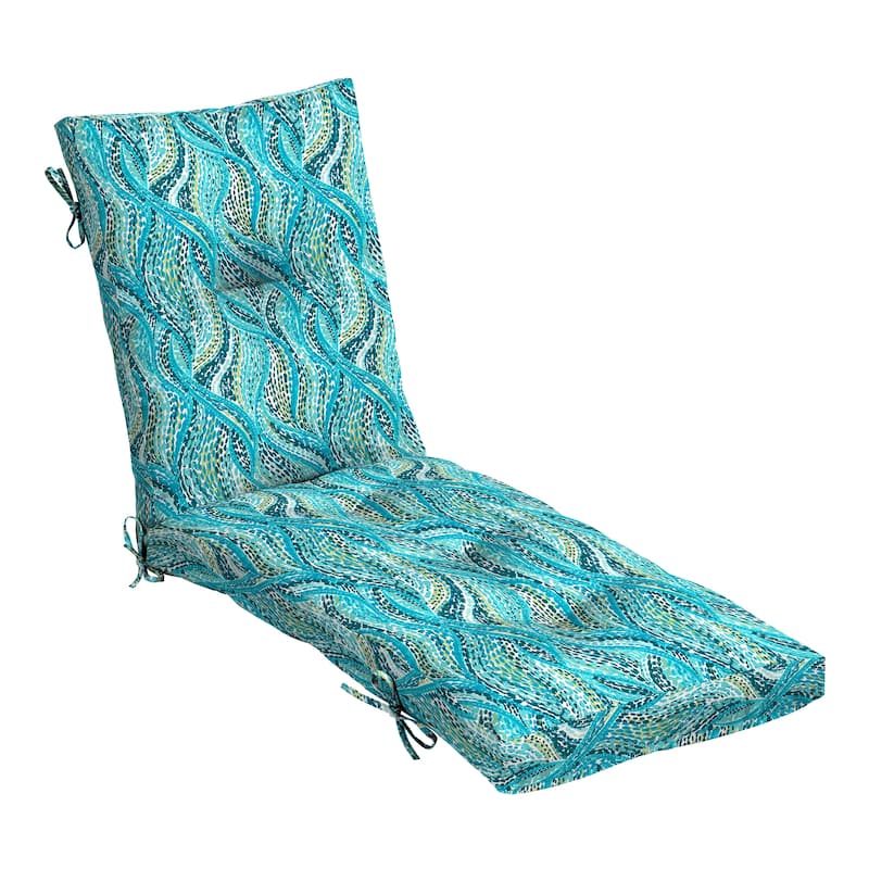 ARDEN Outdoor Plush Modern Tufted Chaise Cushion, 76 x 22
