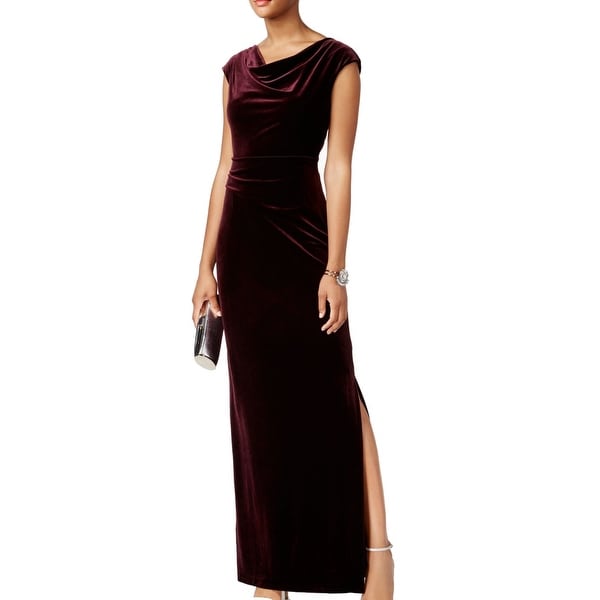 Vince Camuto Purple Womens Size 10 Velvet Twist Back Sheath Dress