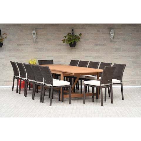 Popham 13-piece Outdoor Patio Extendable Dining Set by Havenside Home
