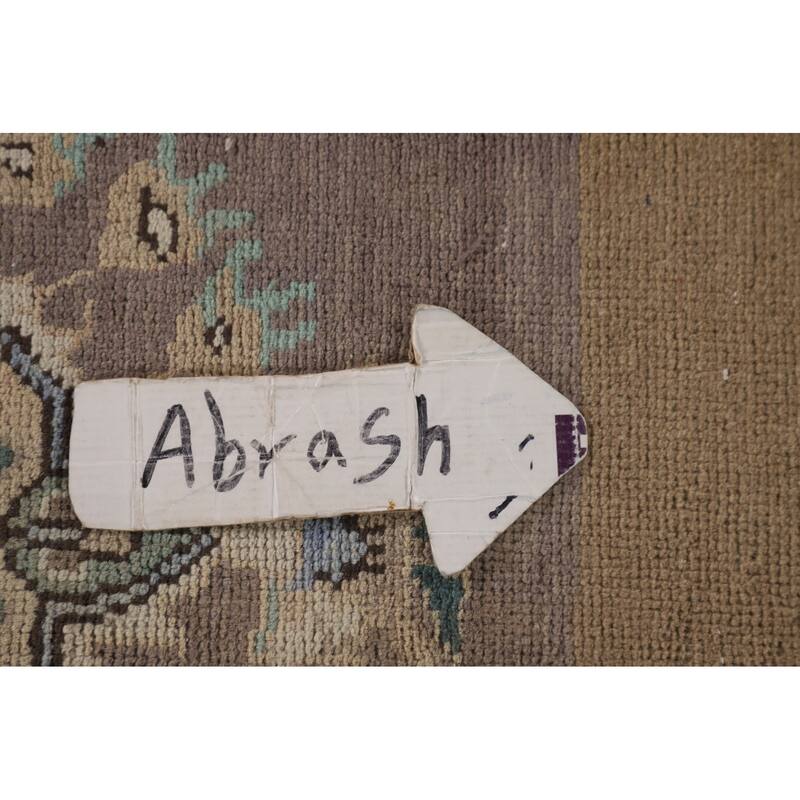 Distressed Tabriz Persian Vintage Area Rug Hand-Knotted Wool Carpet - 6'9"x 9'2"