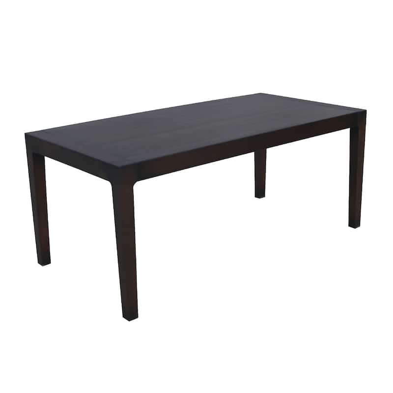 Geni Dining Table, 71 Inch Rectangular Top, Parsons Style Java Gray - Java Gray