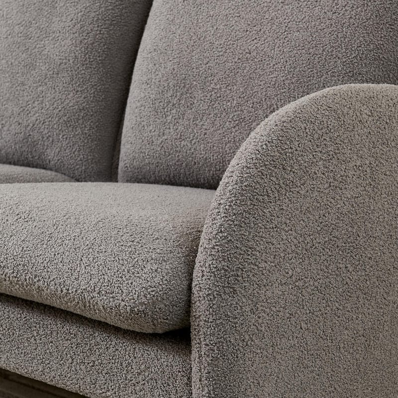 Loveseat Sofa Small Couch for Living Room,Sherpa Fabric Upholstered Loveseat Sofa Couch,Small Loveseat Sofa