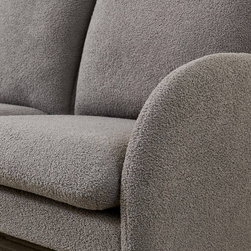 Modern Sherpa Upholstered Accent Chair