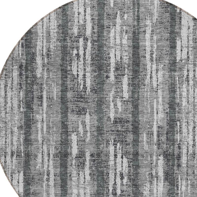 HomeRoots Striped Transitional Rectangle Outdoor Rug