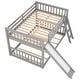 preview thumbnail 17 of 34, Wooden Low Bunkbeds Frame, Kids Bunk Bed w/Convertible Slide & Ladder