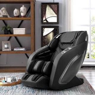 Ghaw Modern Faux Leather LED Zero Gravity Massage Chair with Bluetooth Speaker and USB Port by Furniture of America