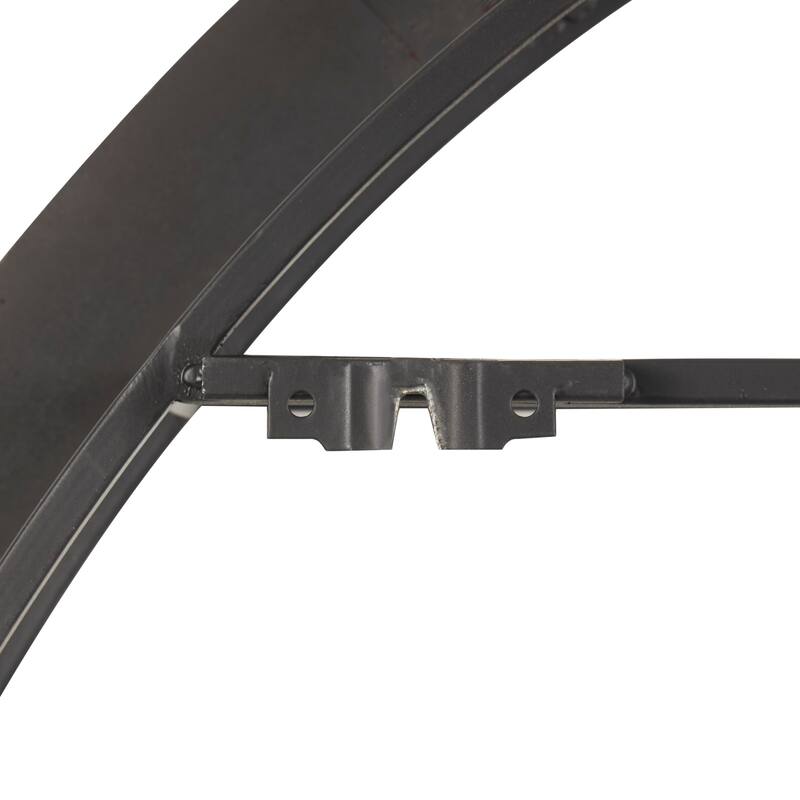 Black Metal Oval 13 Bottle Wall Wine Rack with Beaded Frame