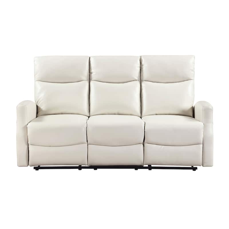 Centralia Faux Leather 3-Piece Manual Double Reclining Sofa Set