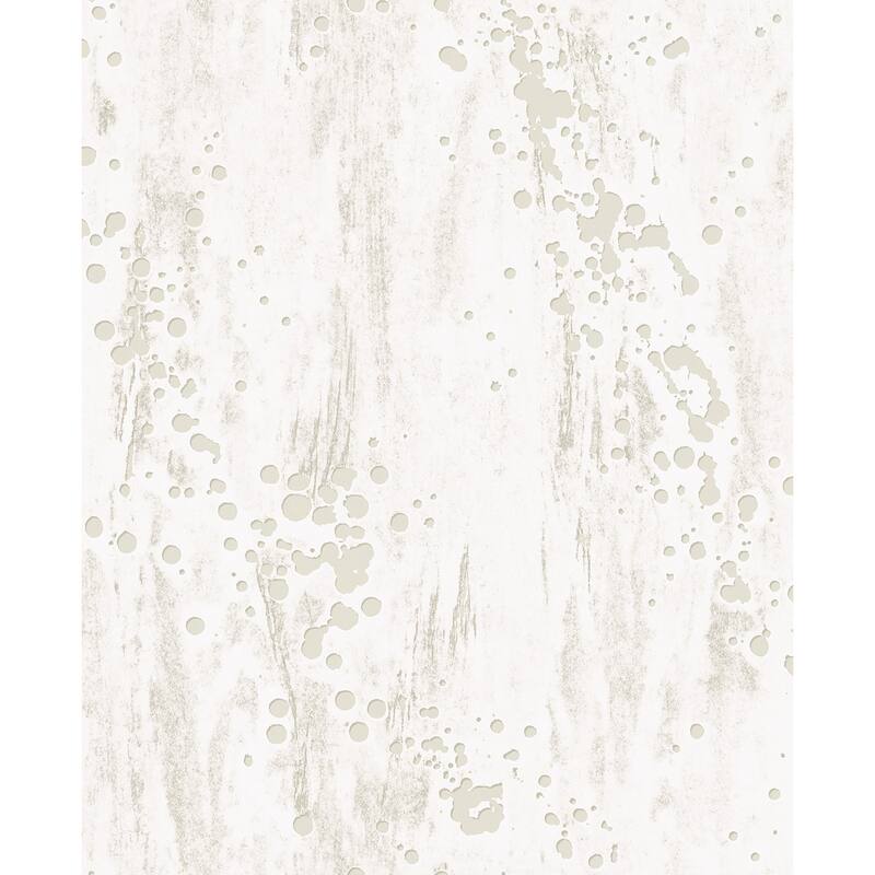 Seabrook Designs Edmanson Concrete Splatter Unpasted Wallpaper - 20.5 in. W x 33 ft. L - 20.5 in. W x 33 ft. L - Alabaster